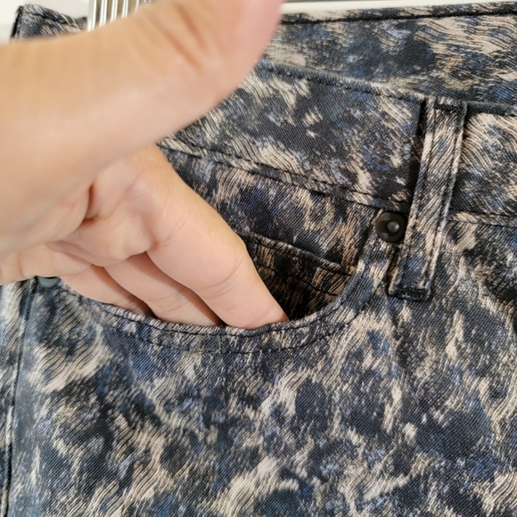 Theory Women's Animal Print Mid-Rise Skinny Pant Sz 10 Cotton Blend Minimalist - Picture 5 of 11